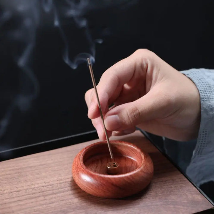 BWOOOH handcrafted incense burner - Mini Ebony Wood Rosewood Meditation