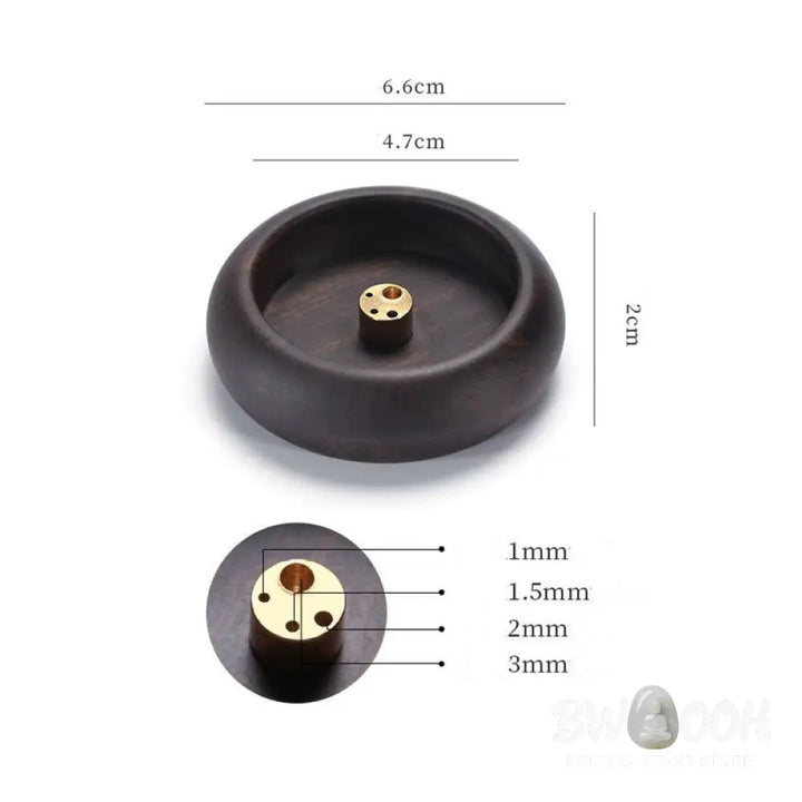 BWOOOH handcrafted incense burner - Mini Ebony Wood Rosewood Meditation