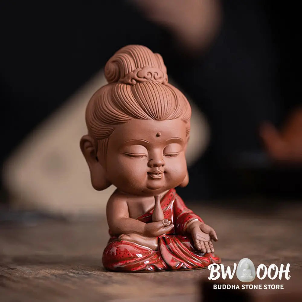 BWOOOH handcrafted Kwan Yin statue - Mini Gautama Buddha Sakyamuni Kwan 