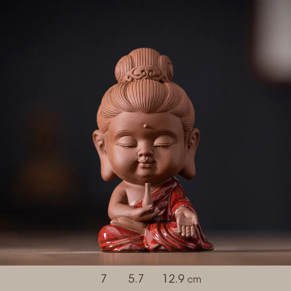BWOOOH handcrafted Kwan Yin statue - Mini Gautama Buddha Sakyamuni Kwan 