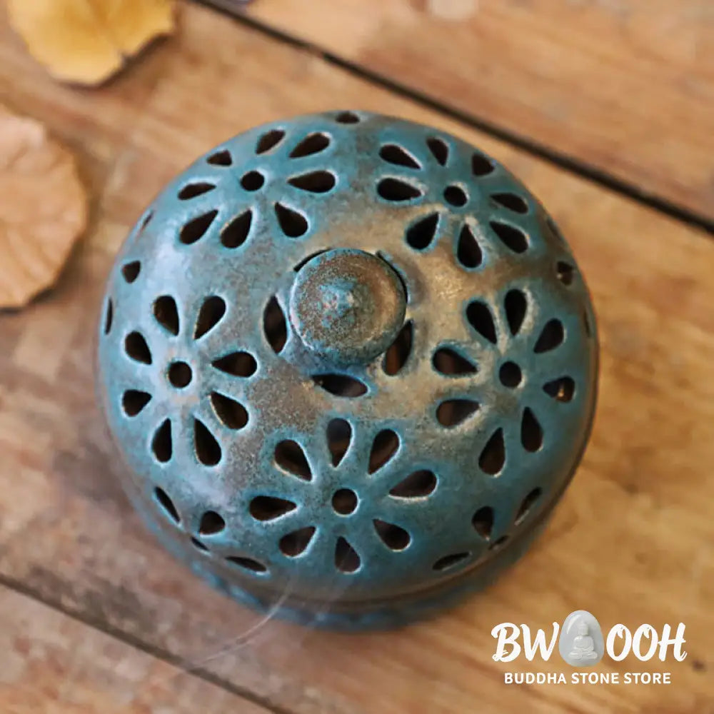 BWOOOH ceramic incense burner - Mini Hollow Spiritual Meditation Ce