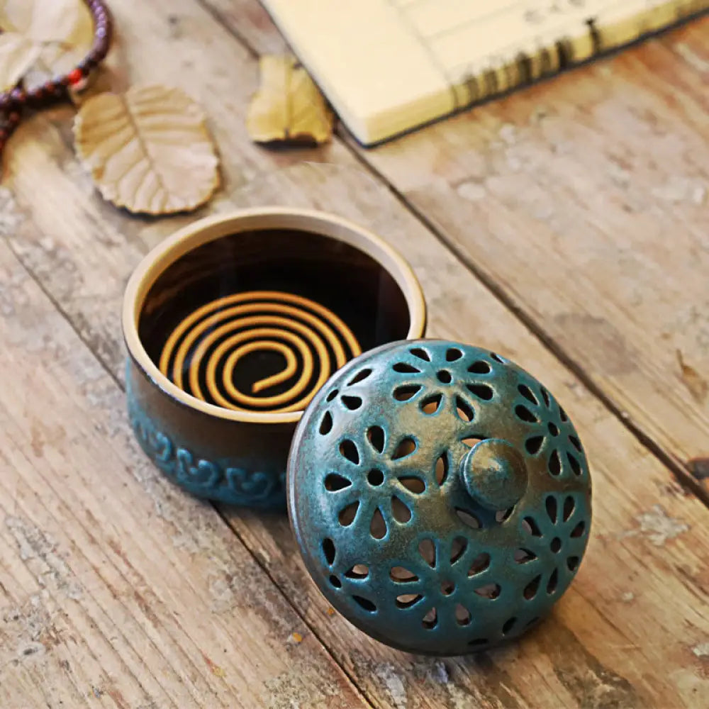 BWOOOH ceramic incense burner - Mini Hollow Spiritual Meditation Ce