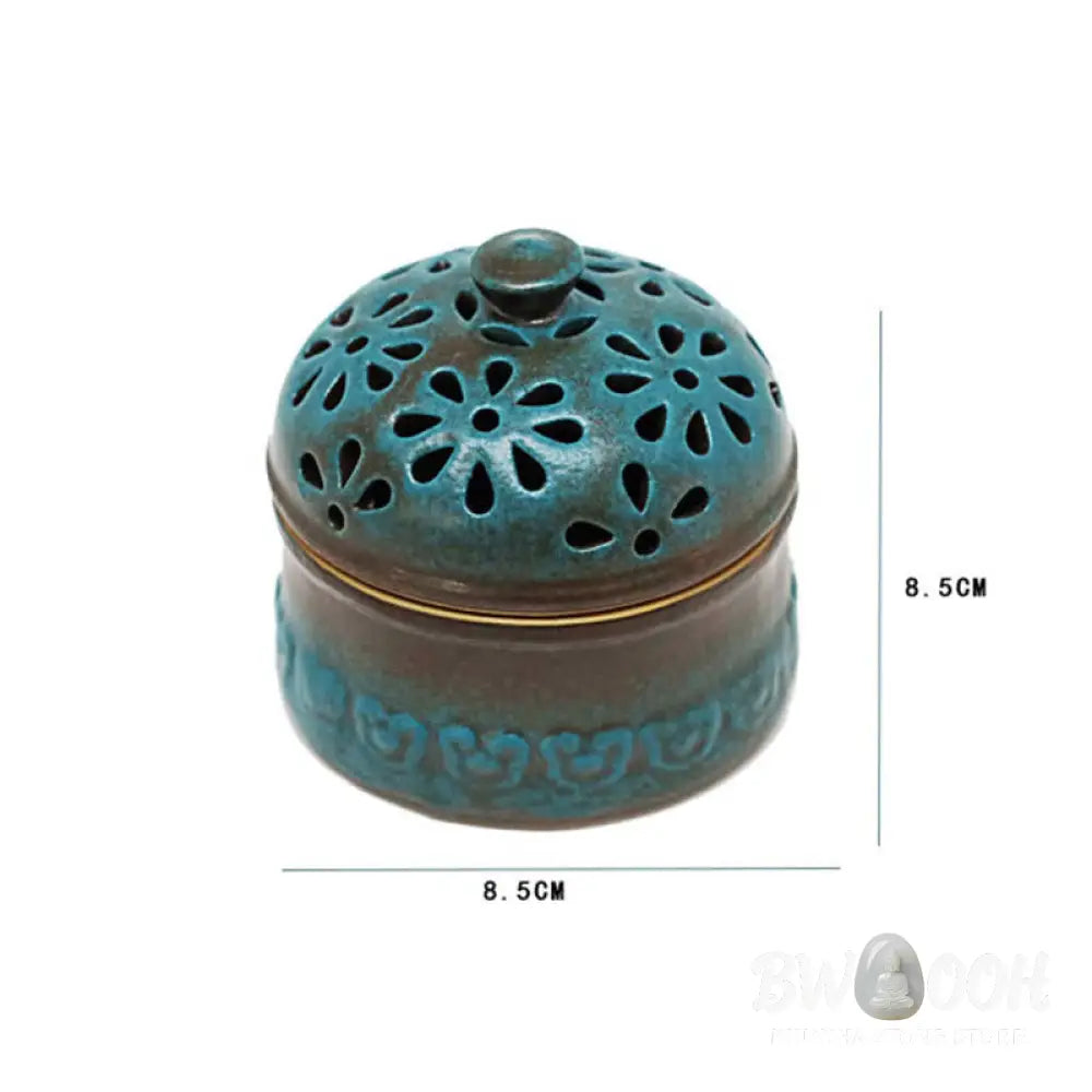 BWOOOH ceramic incense burner - Mini Hollow Spiritual Meditation Ce