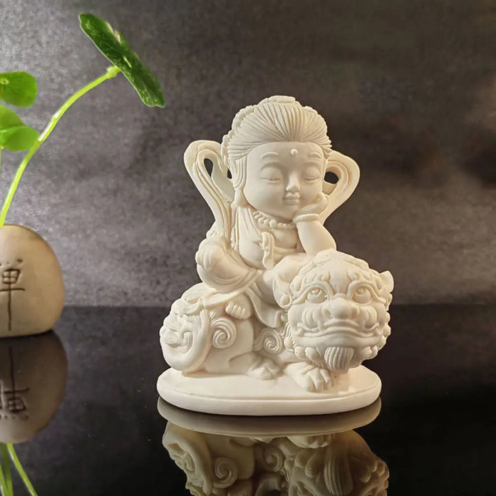 BWOOOH handcrafted Kwan Yin statue - Mini Ivory Fruit Tathagata Buddha L
