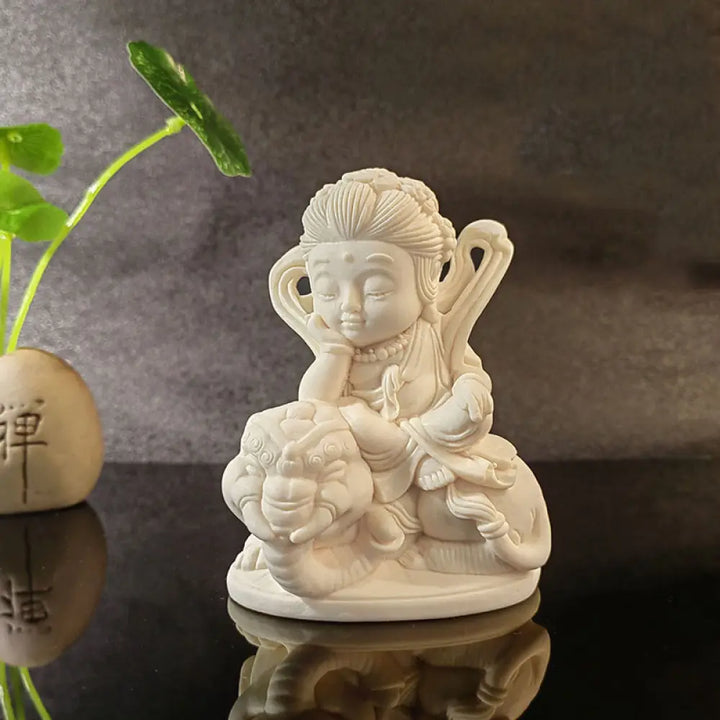 BWOOOH handcrafted Kwan Yin statue - Mini Ivory Fruit Tathagata Buddha L