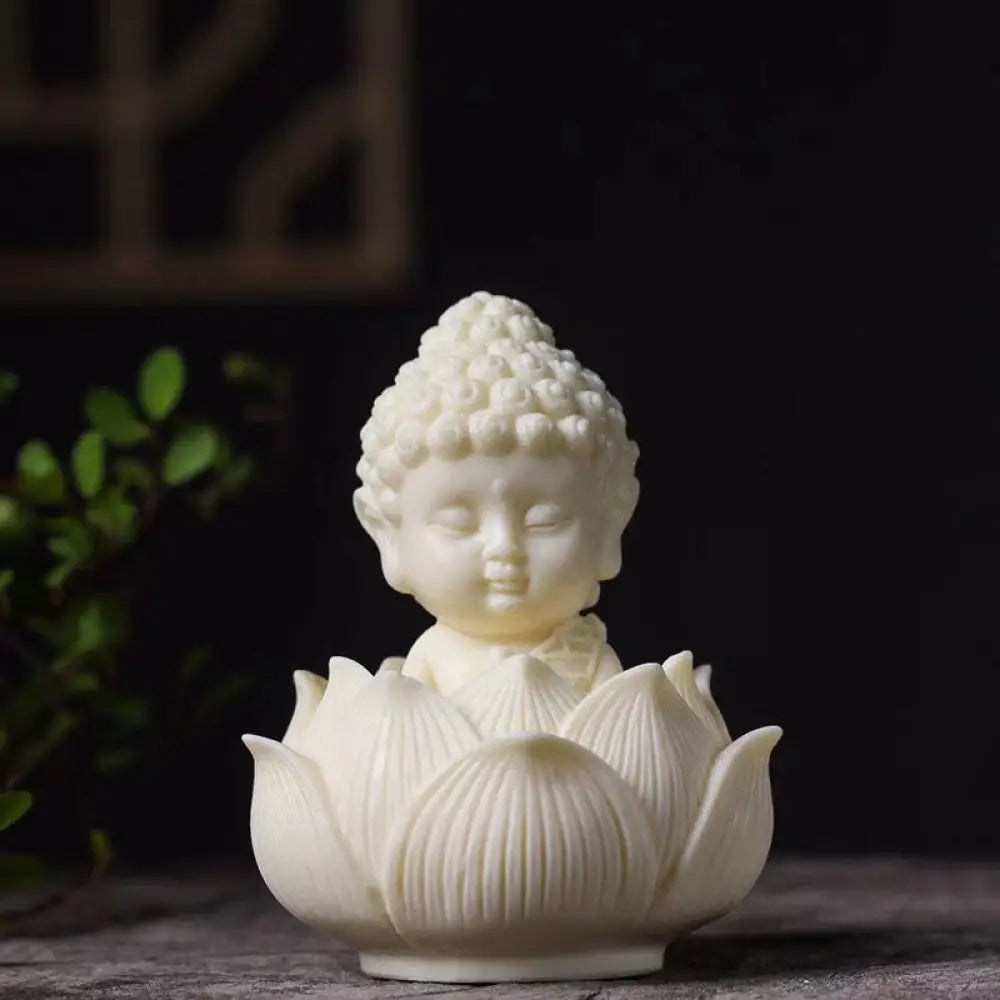BWOOOH handcrafted Kwan Yin statue - Mini Ivory Fruit Tathagata Buddha L