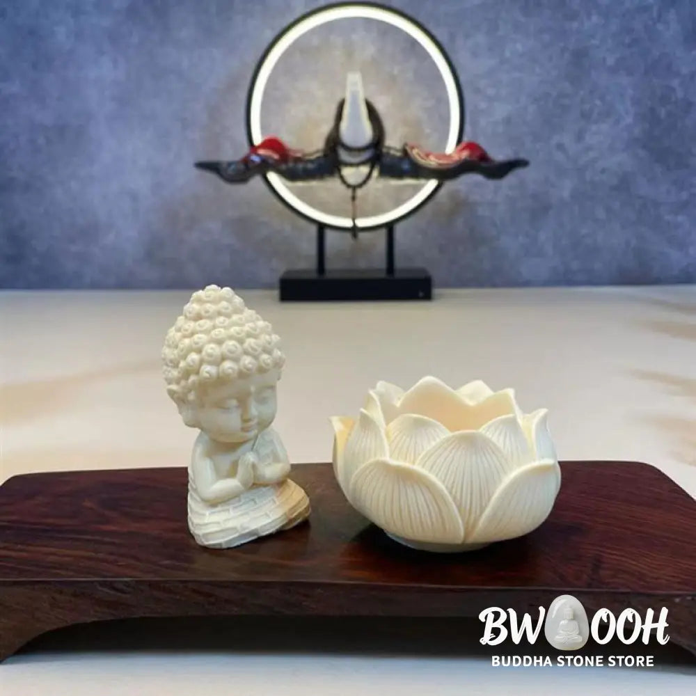 BWOOOH handcrafted Kwan Yin statue - Mini Ivory Fruit Tathagata Buddha L