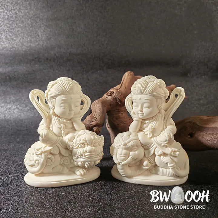 BWOOOH handcrafted Kwan Yin statue - Mini Ivory Fruit Tathagata Buddha L