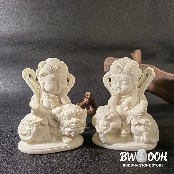 BWOOOH handcrafted Kwan Yin statue - Mini Ivory Fruit Tathagata Buddha L
