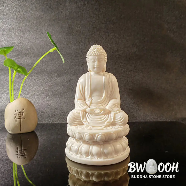 BWOOOH handcrafted Kwan Yin statue - Mini Ivory Fruit Tathagata Buddha L