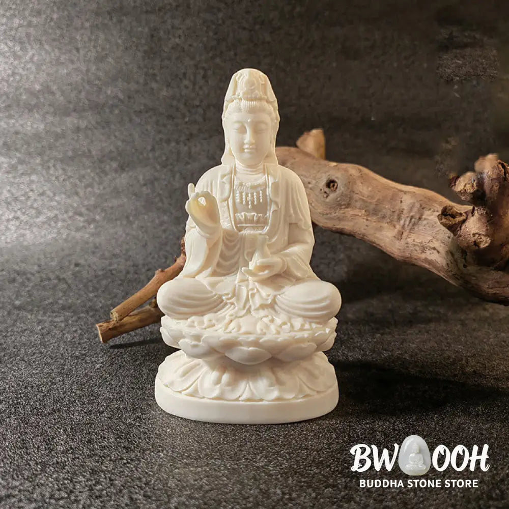BWOOOH handcrafted Kwan Yin statue - Mini Ivory Fruit Tathagata Buddha L