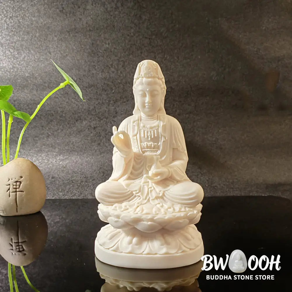 BWOOOH handcrafted Kwan Yin statue - Mini Ivory Fruit Tathagata Buddha L