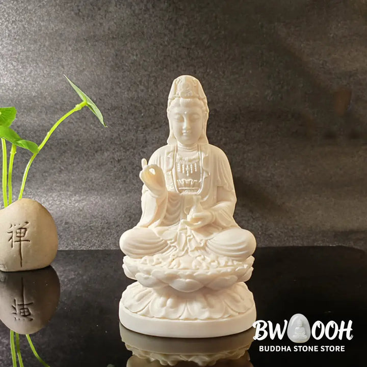 BWOOOH handcrafted Kwan Yin statue - Mini Ivory Fruit Tathagata Buddha L