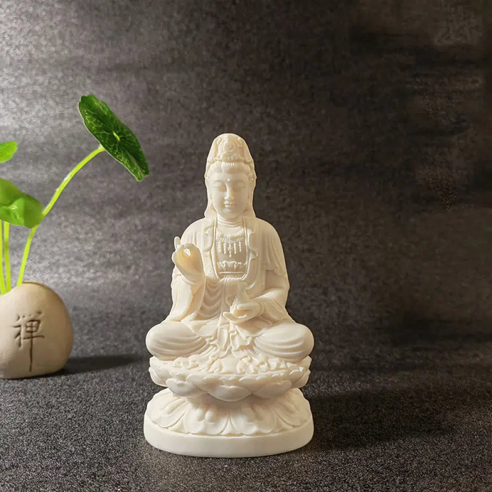 BWOOOH handcrafted Kwan Yin statue - Mini Ivory Fruit Tathagata Buddha L