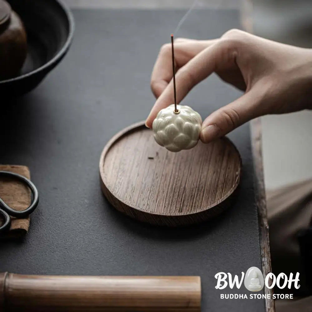 BWOOOH ceramic incense burner - Mini Lotus Flower Meditation Cerami
