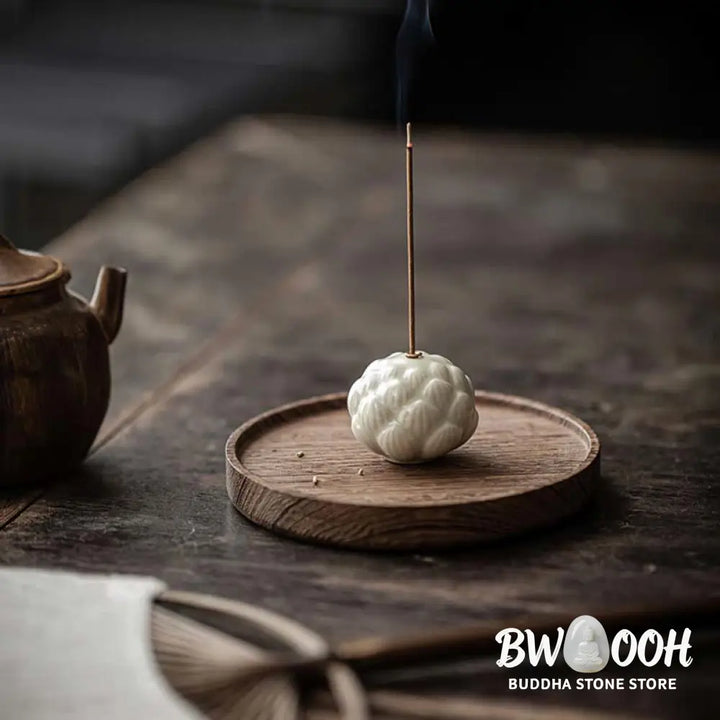 BWOOOH ceramic incense burner - Mini Lotus Flower Meditation Cerami
