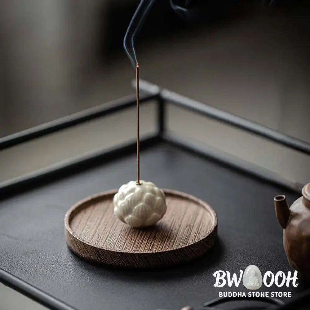 BWOOOH ceramic incense burner - Mini Lotus Flower Meditation Cerami