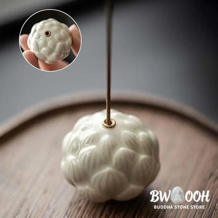 BWOOOH ceramic incense burner - Mini Lotus Flower Meditation Cerami