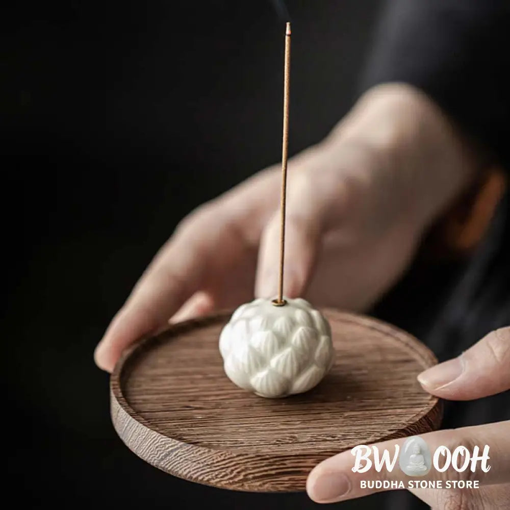 BWOOOH ceramic incense burner - Mini Lotus Flower Meditation Cerami