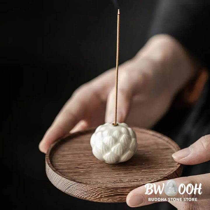 BWOOOH ceramic incense burner - Mini Lotus Flower Meditation Cerami