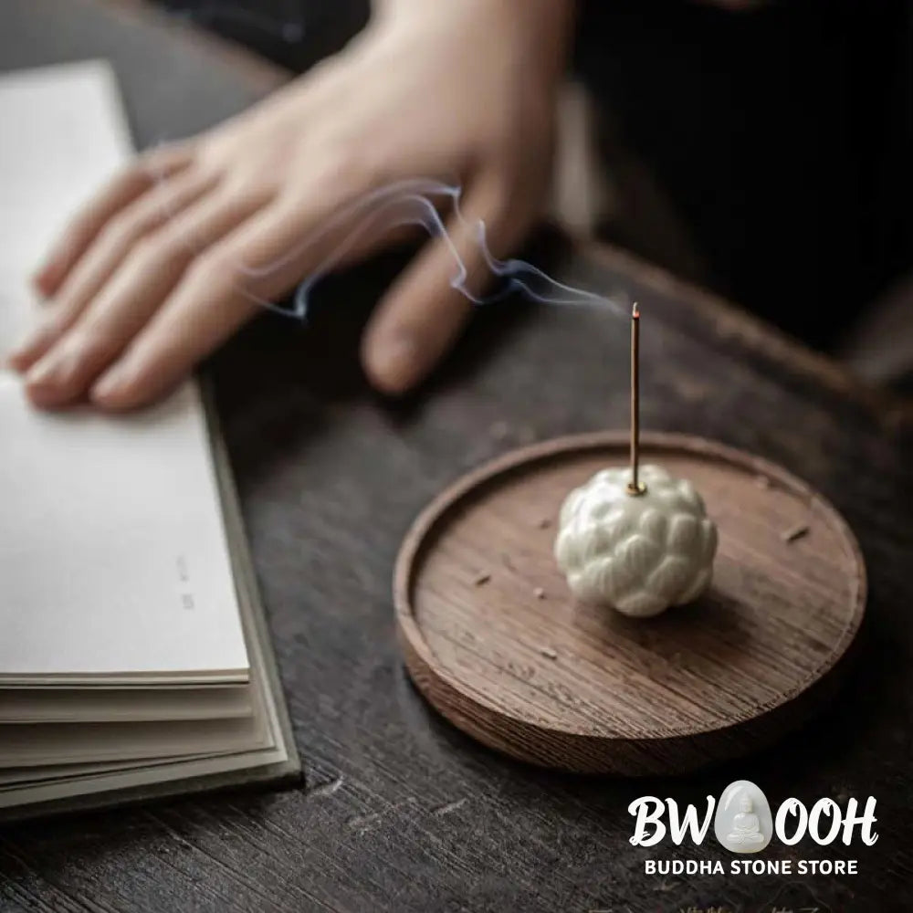 BWOOOH ceramic incense burner - Mini Lotus Flower Meditation Cerami