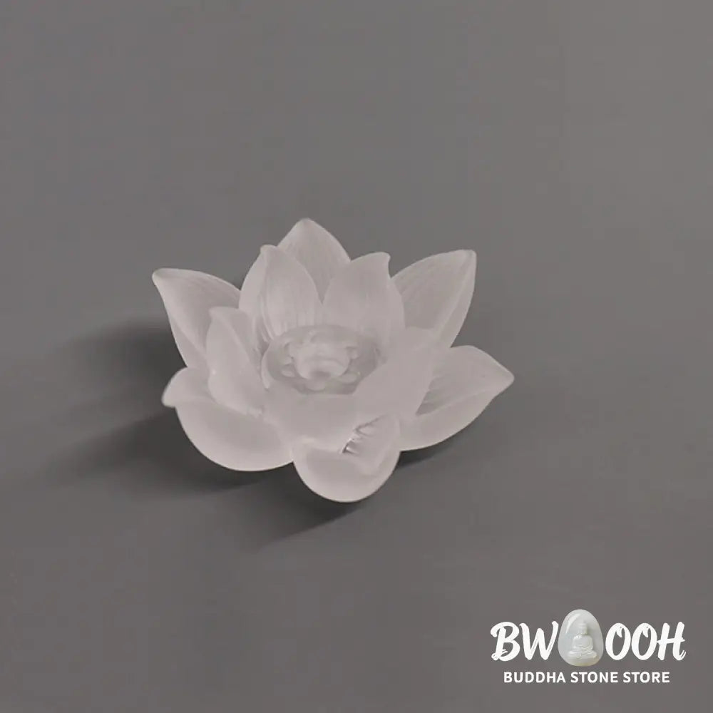 BWOOOH Mini Lotus Liuli Crystal Healing Meditation Stick Incense Burner - White Lotus 6.5*3cm - Decorations
