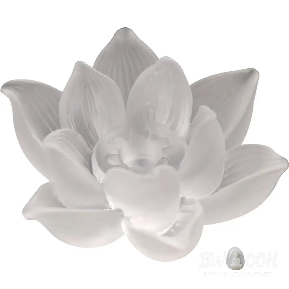 BWOOOH Mini Lotus Liuli Crystal Healing Meditation Stick Incense Burner - White Lotus 6.5*3cm - Decorations
