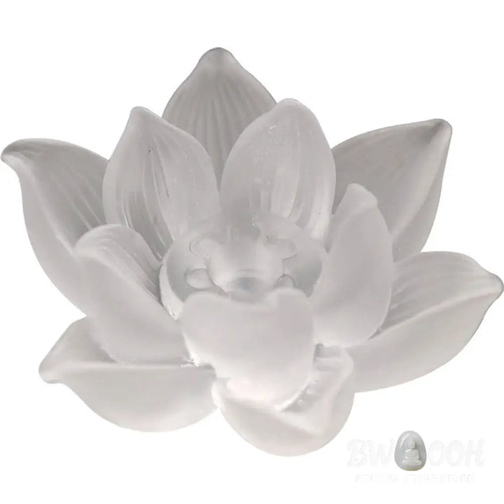 BWOOOH Mini Lotus Liuli Crystal Healing Meditation Stick Incense Burner - White Lotus 6.5*3cm - Decorations