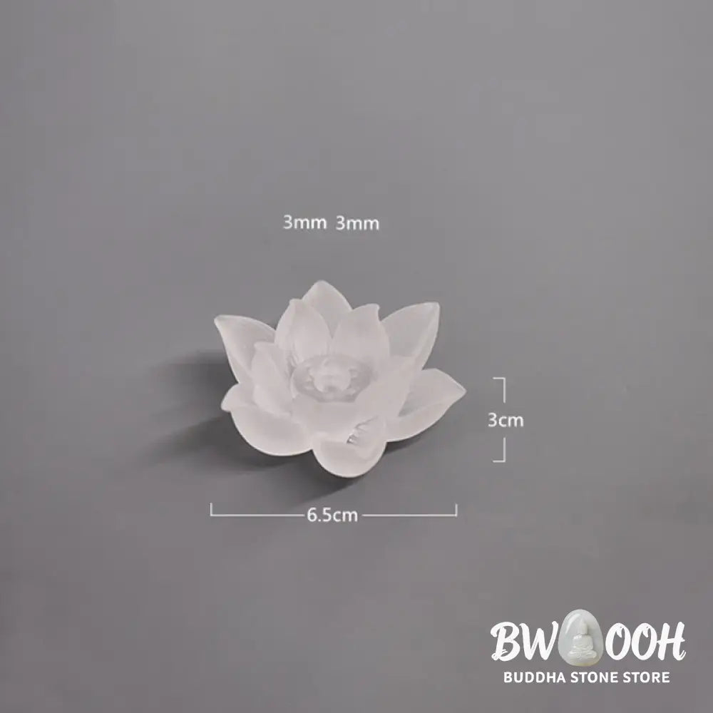 BWOOOH Mini Lotus Liuli Crystal Healing Meditation Stick Incense Burner - White Lotus 6.5*3cm - Decorations