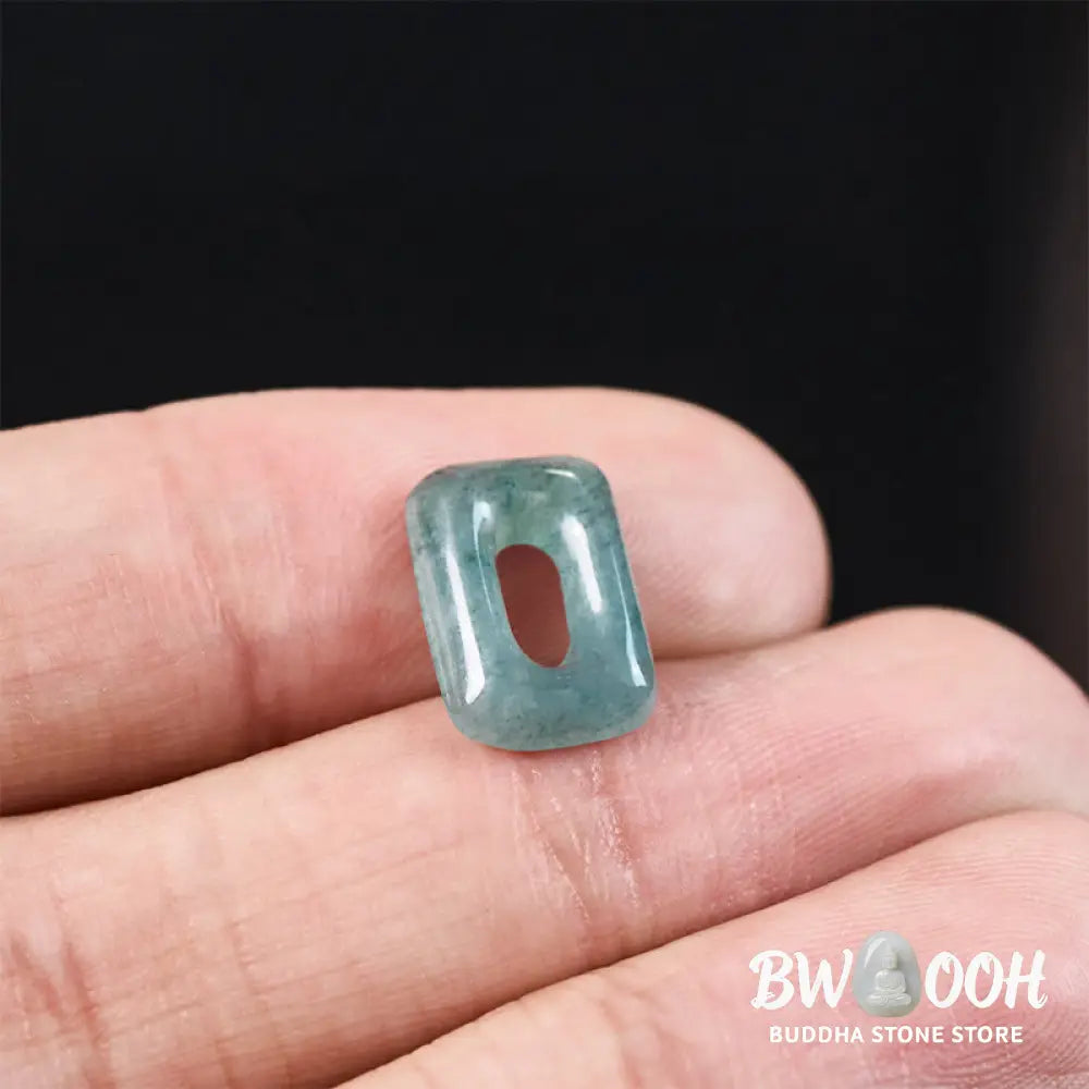 Buddha Stones Mini Square Green Jade Abundance Necklace Pendant - Necklaces &amp; Pendants