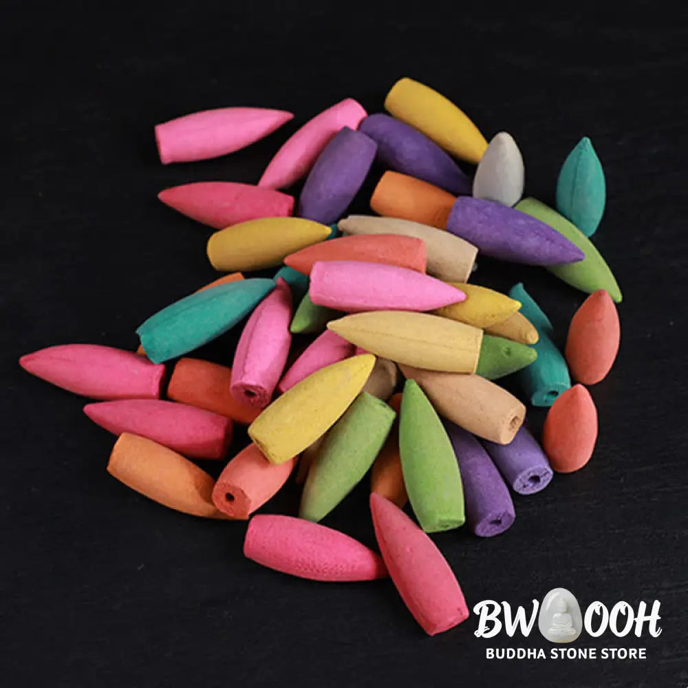 BWOOOH Mixed Floral Aroma Sandalwood Backflow Incense 50 Cones Pack - Incense