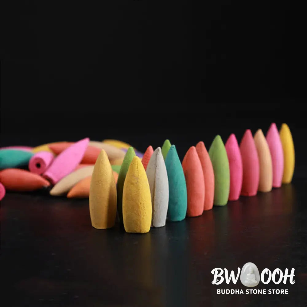 BWOOOH Mixed Floral Aroma Sandalwood Backflow Incense 50 Cones Pack - Incense