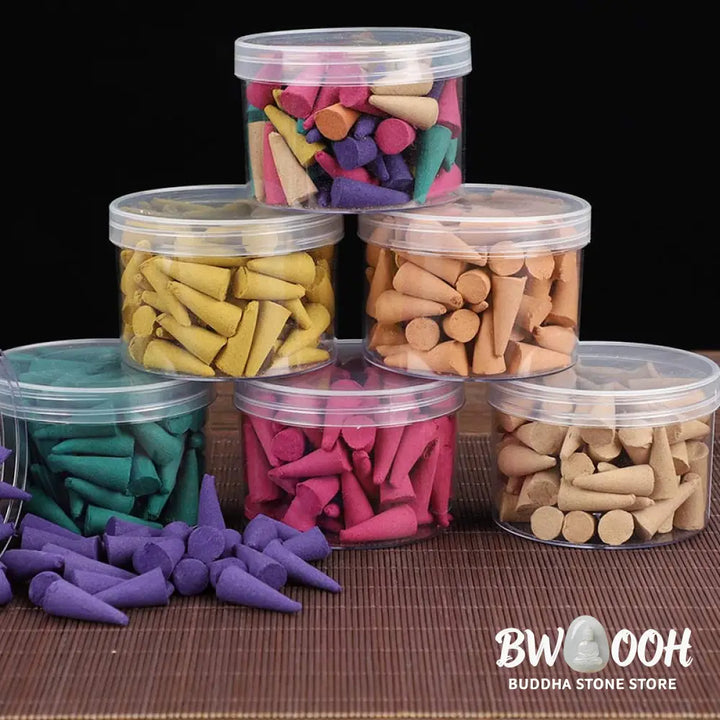 BWOOOH Mixed Scented Tower Incense Cones - 76 cones per pack (Random mix scents) - Incense