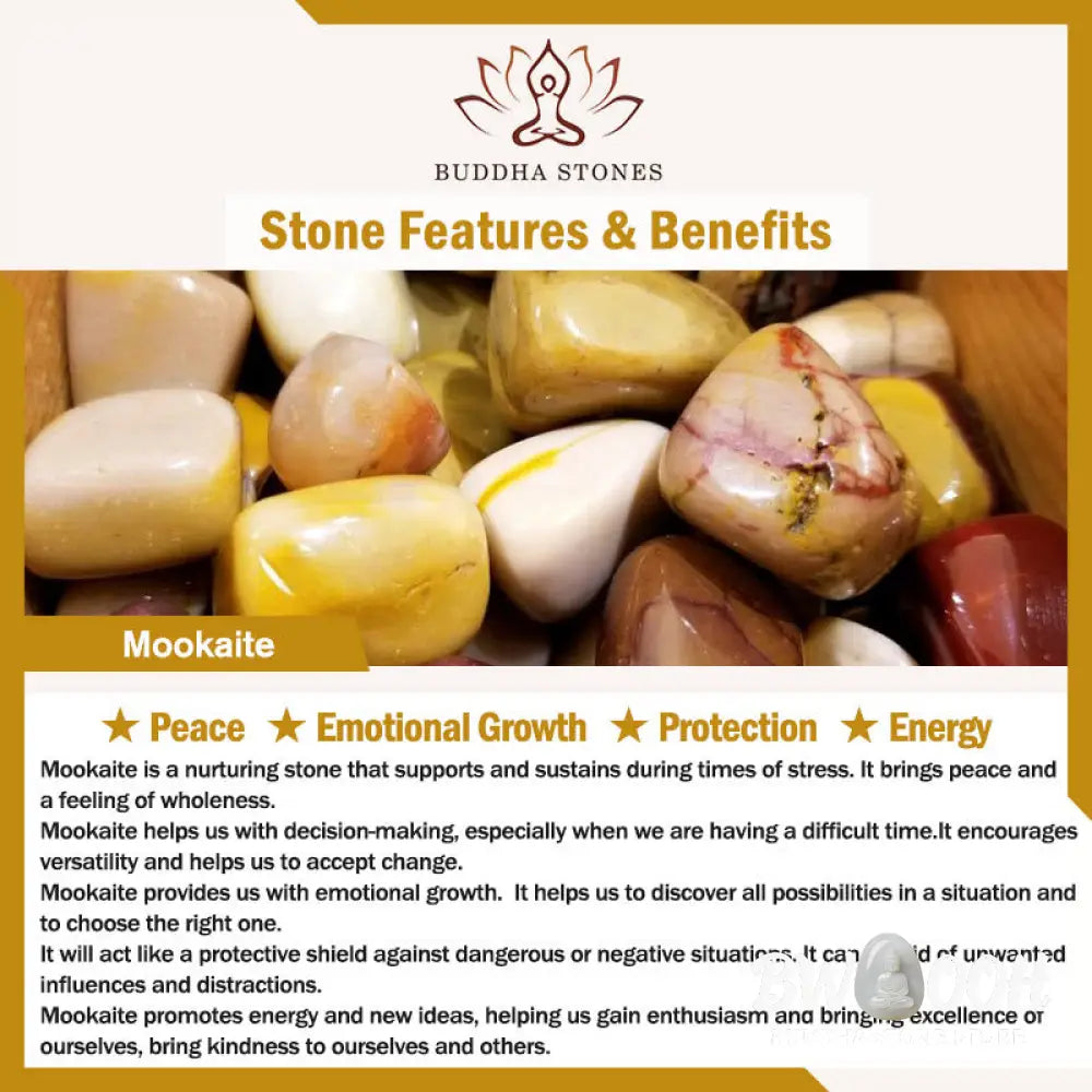 Buddha Stones Mookaite Emotional Growth Bracelet - BWOOOH - Mookaite(Wrist Circumference: 14-16cm) - Bracelet