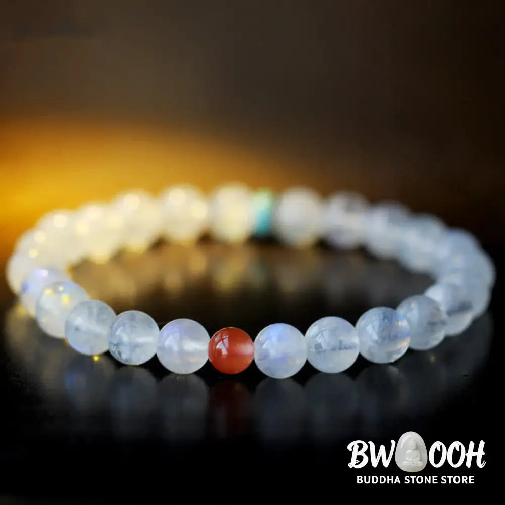 BWOOOH Moonstone Calm Healing Positive Bracelet | natural stone spiritual bracelet for healing and mindful living