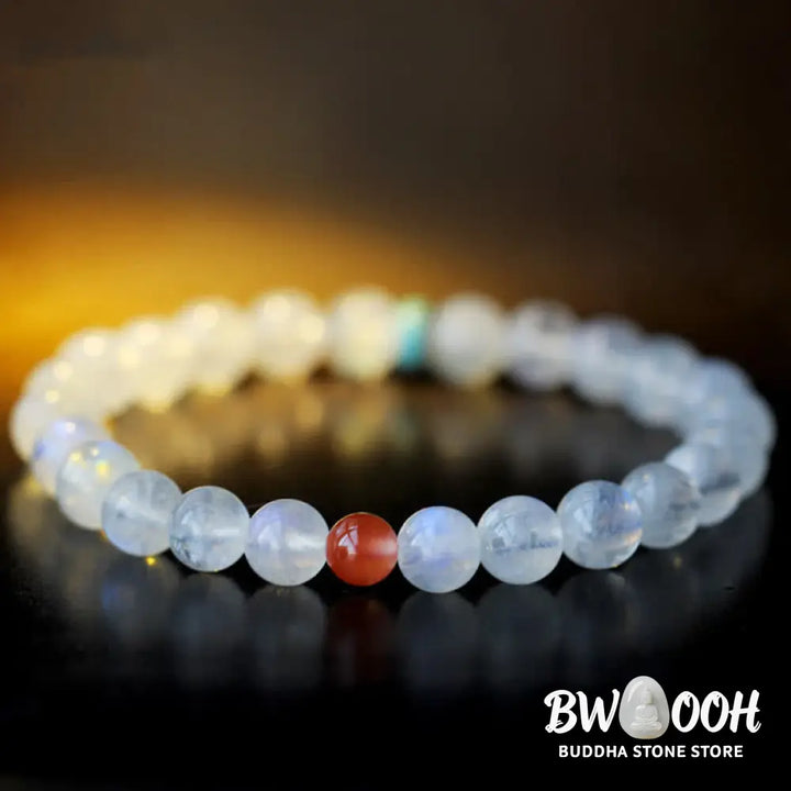 BWOOOH Moonstone Calm Healing Positive Bracelet | natural stone spiritual bracelet for healing and mindful living