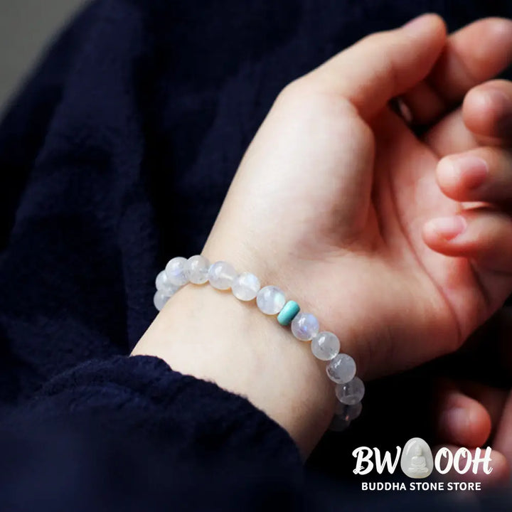 BWOOOH Moonstone Calm Healing Positive Bracelet | natural stone spiritual bracelet for healing and mindful living