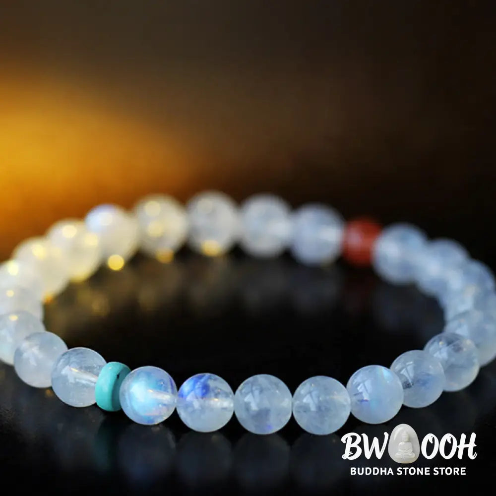 BWOOOH Moonstone Calm Healing Positive Bracelet | natural stone spiritual bracelet for healing and mindful living