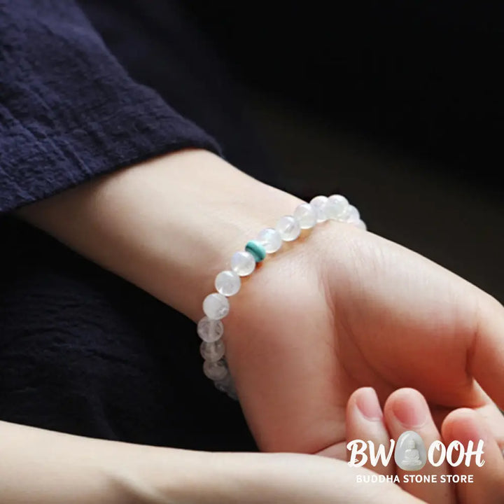 BWOOOH Moonstone Calm Healing Positive Bracelet | natural stone spiritual bracelet for healing and mindful living