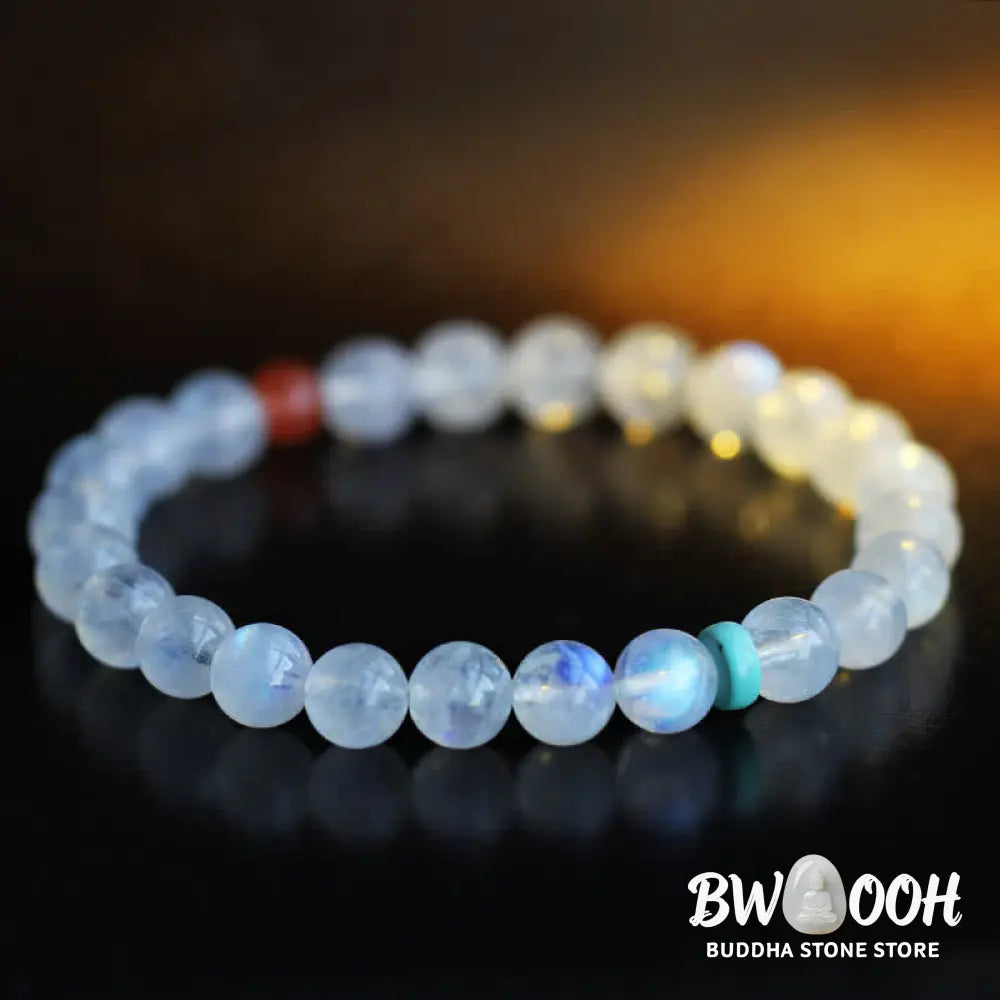 BWOOOH Moonstone Calm Healing Positive Bracelet | natural stone spiritual bracelet for healing and mindful living