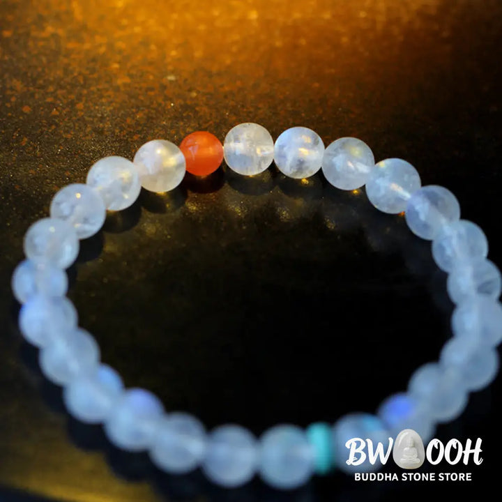 BWOOOH Moonstone Calm Healing Positive Bracelet | natural stone spiritual bracelet for healing and mindful living