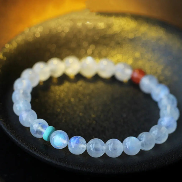 BWOOOH Moonstone Calm Healing Positive Bracelet | natural stone spiritual bracelet for healing and mindful living