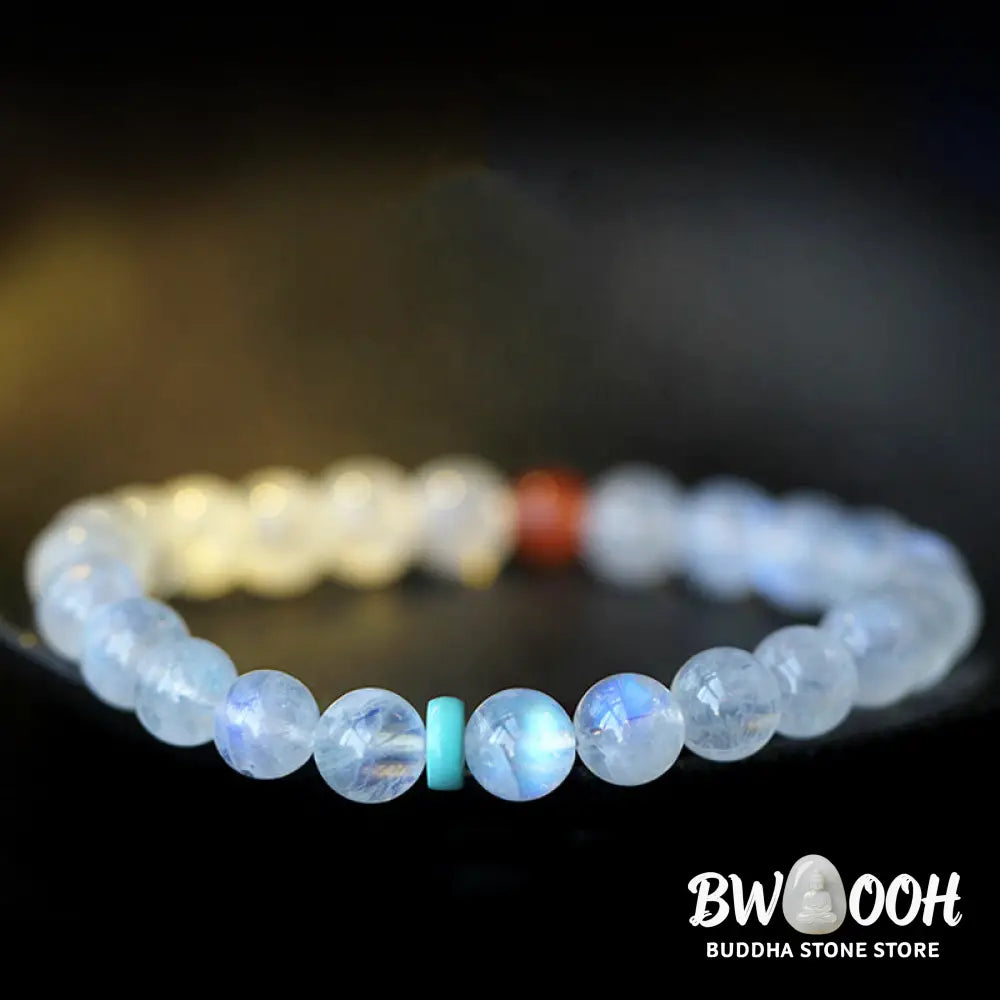 BWOOOH Moonstone Calm Healing Positive Bracelet | natural stone spiritual bracelet for healing and mindful living