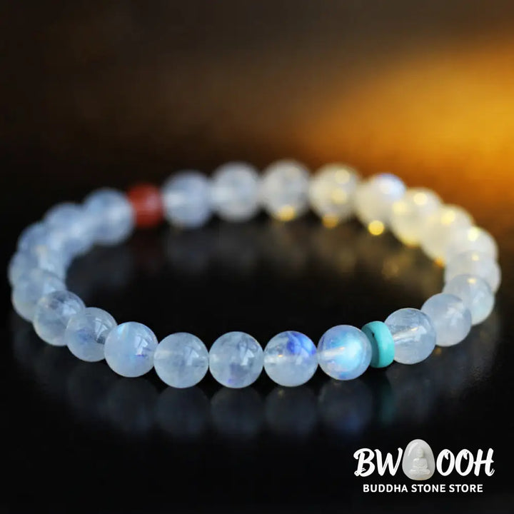 BWOOOH Moonstone Calm Healing Positive Bracelet | natural stone spiritual bracelet for healing and mindful living