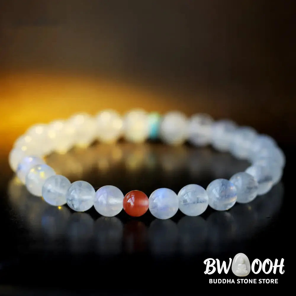 BWOOOH Moonstone Calm Healing Positive Bracelet | natural stone spiritual bracelet for healing and mindful living