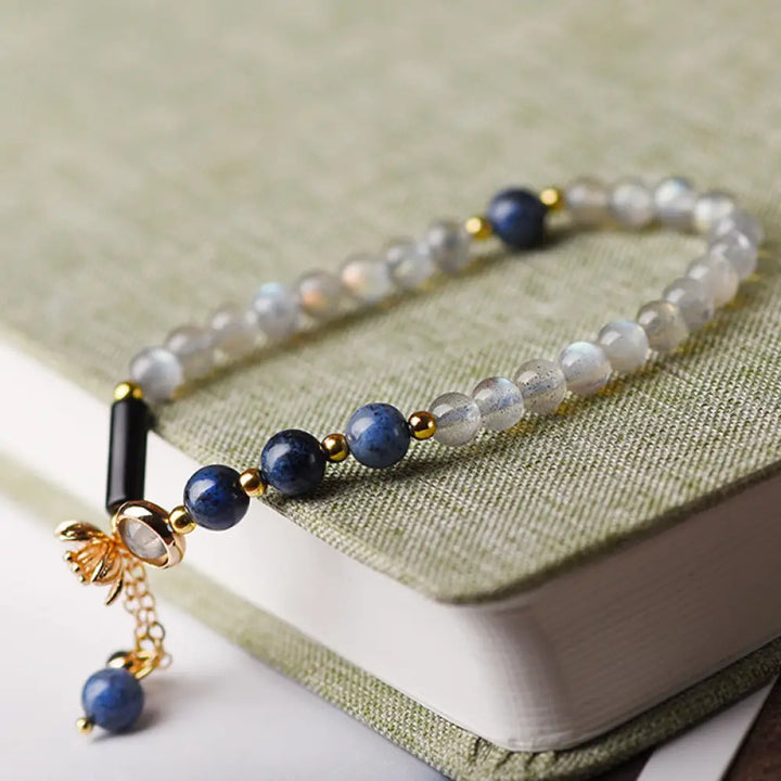 BWOOOH Moonstone Lazurite Calm Healing Positive Bracelet | natural stone spiritual bracelet for healing and mindful living