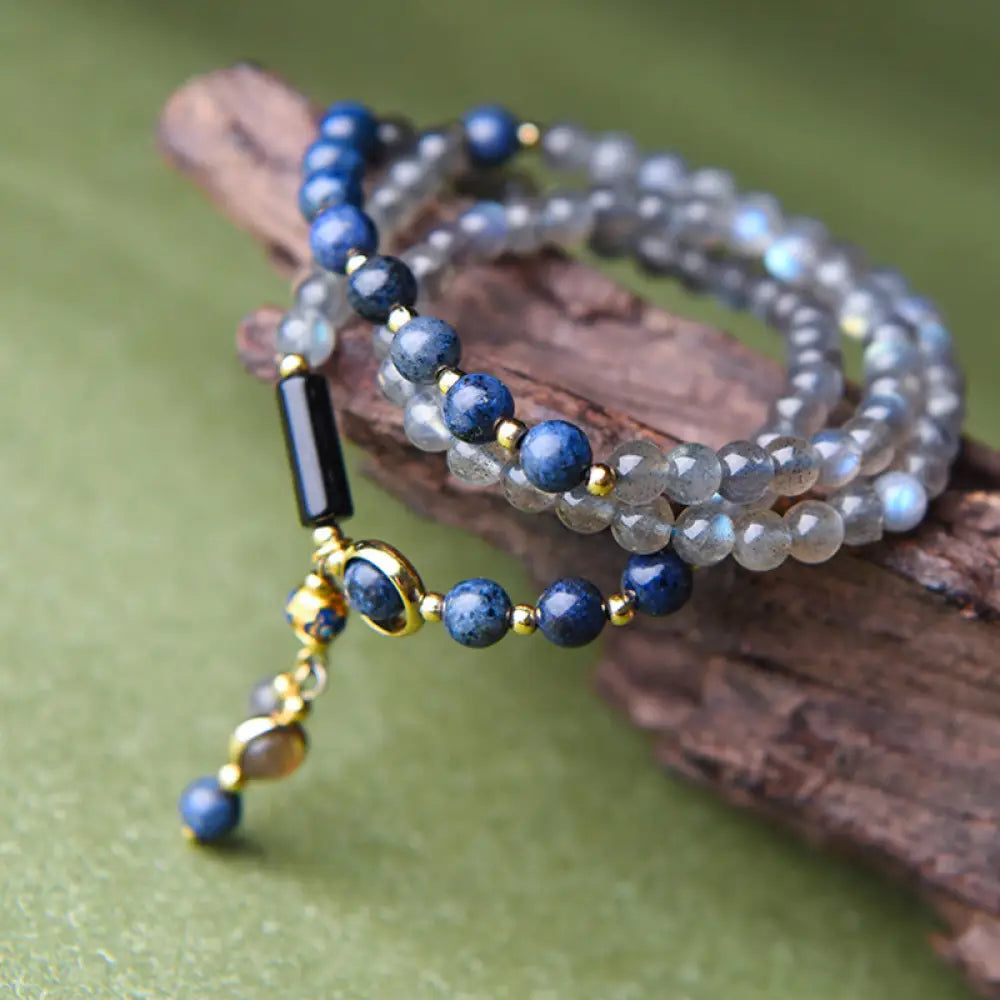 BWOOOH Moonstone Lazurite Calm Healing Positive Bracelet | natural stone spiritual bracelet for healing and mindful living