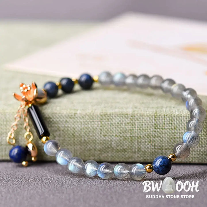 BWOOOH Moonstone Lazurite Calm Healing Positive Bracelet | natural stone spiritual bracelet for healing and mindful living