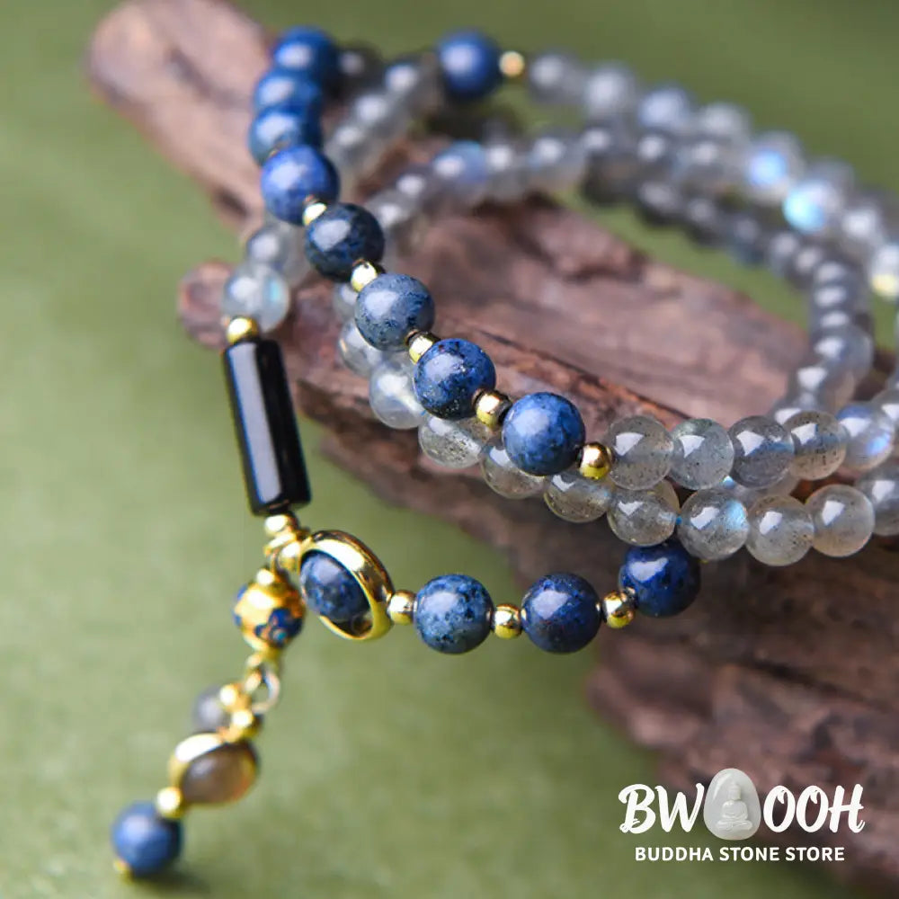 BWOOOH Moonstone Lazurite Calm Healing Positive Bracelet | natural stone spiritual bracelet for healing and mindful living