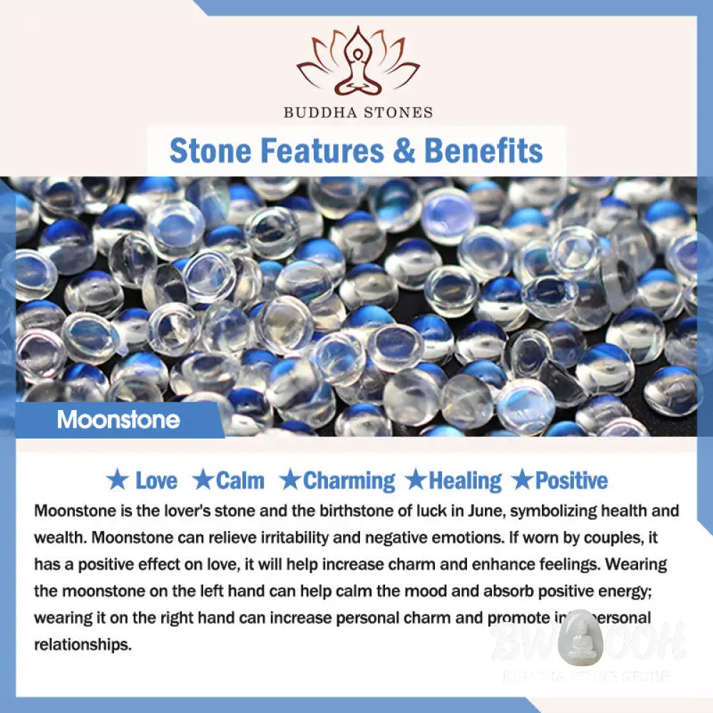 BWOOOH Moonstone Strawberry Quartz PiXiu Healing Bracelet | natural stone spiritual bracelet for healing and mindful living